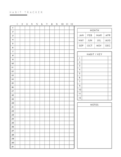 Free Printable Habit Tracker PDF - World of Printables 2023 Planner Template Goodnotes, Ipad Journal Template, Free Printable Habit Tracker, Bullet Journal Templates, Printable Habit Tracker, Digital Bullet Journal, Bullet Journal Ideas Templates, Habit Tracker Bullet Journal, Habit Tracker Printable