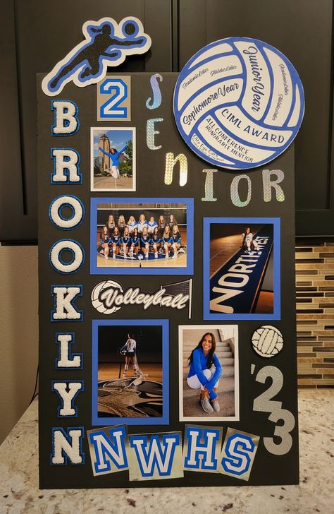 Basketball Posters Senior Night, 8th Grade Volleyball Poster, Senior Sport Poster Ideas, Senior Vb Posters, Senior Posters Softball, Volleyball Senior Night Ideas Posters, 8th Grade Night Posters Volleyball, Senior Nights Poster, Tennis Posters High School Senior Night