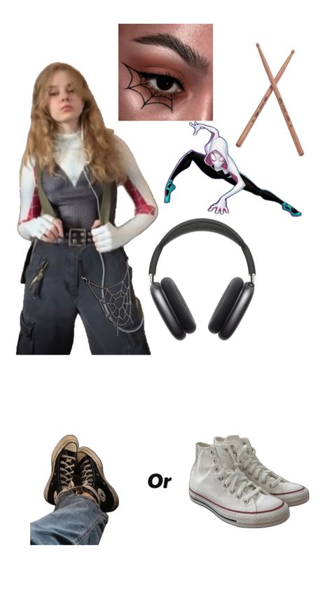 Gwen Costume, Spider Gwen Costume, Halloween Inspo, Spider Gwen, Halloween Looks, Halloween Costume, Halloween Costumes, Halloween