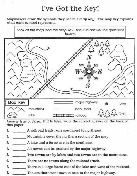 Teaching Map Skills, Teaching Maps, Map Skills Worksheets, Geography Classroom, Us Geography, Geography For Kids, 4th Grade Social Studies, 6th Grade Social Studies, Teaching Geography