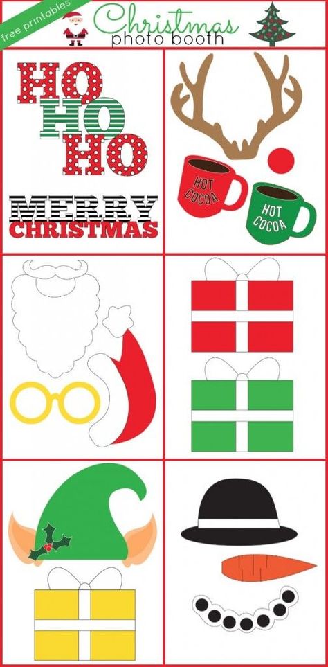 Christmas photo booth props--free print downloads Christmas Party Activity, Photo Booth Props Free, Christmas Photo Booth Props, Christmas Party Activities, Props Free, Christmas Photo Props, Christmas Photo Booth, Photos Booth, Kids Christmas Party