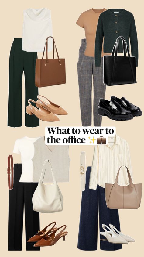 Looks for the work week First Day Work Outfit, What To Wear To Work, Office Wear Women, Work Week, Day Work, Wear To Work, Casual Work, Office Wear, Alternative Fashion