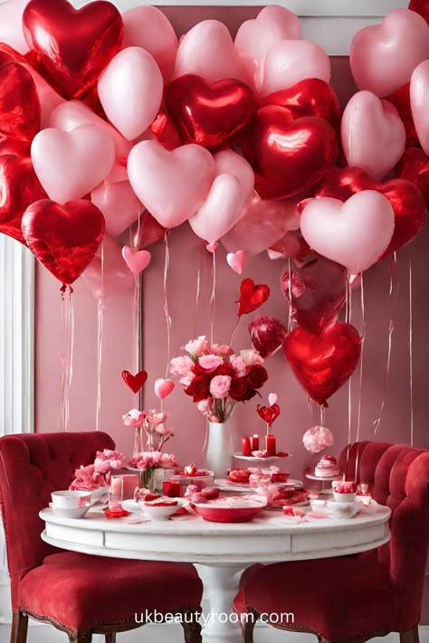 Valentine’s Day decorations offer a great way to infuse your home with a little love and create a warm and romantic ambiance. Whether you’re into DIY projects, heart-shaped wreaths, string lights, or Valentine’s pillows, there are numerous options to consider. This post lists 13 ideas for Valentine’s Day Decorations. Home, party, DIY, bedroom, classroom, easy, St, ideas, farmhouse, boho, work, office. #ValentinesDay Valentines Decor For Kids, Valentine's Party Decor, Valentine S Day Party Ideas, Valentines Party Centerpieces, Valentines Centerpieces Diy, Valentine Event Ideas, Galentines Party Theme Ideas, Heart Shaped Decor, Valentine Theme Party Decoration