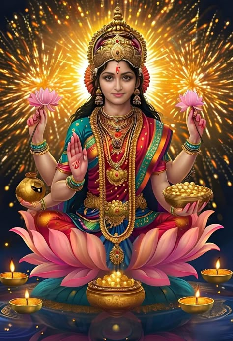 Santoshi Maa Images, Laxmi Mata Images, Mata Images, Mata Laxmi, Santoshi Mata, Laxmi Goddess Wallpapers, Devine Beauty, Laxmi Goddess, Round Mehndi