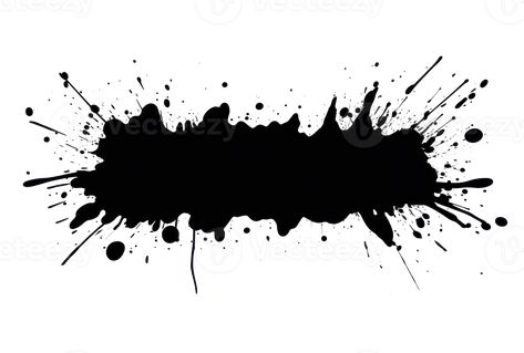 Black splash isolated. Illustration AI Generative Brushes For Illustrator, Splash Effect Backgrounds, Black Splash Effect Png, Brush Effect Png, Paint Splash Png, Social Advertising Design, यूट्यूब लोगो, Splash Vector, Photographers Logo Design