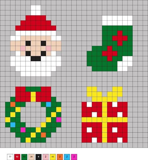 Perler Bead Patterns Christmas Ornaments, Fuse Beads Christmas Patterns, Christmas Fuse Bead Patterns, Hama Beads Christmas Ornaments, Easy Christmas Perler Bead Pattern, Hama Beads Christmas Pattern, Hama Beads Patterns Christmas, Cross Stitch Ornaments Patterns, Perler Bead Patterns Christmas