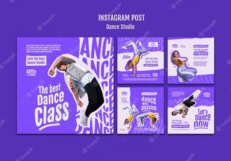 Dance Studio Social Media Posts, Social Post Template, Dance Class Poster, Dance Event Poster, Dance Graphic Design, Post Instagram Ideas, Event Instagram Post, Dance Template, Instagram Posts Ideas