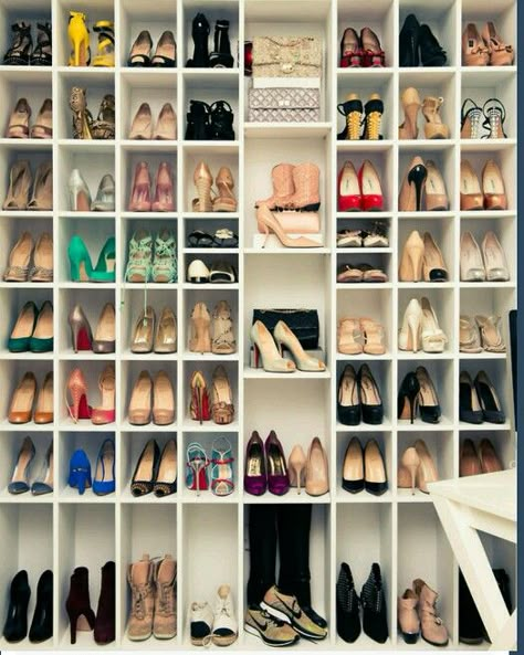 Heaven Ideas De Closets, Dressing Design, Shoe Cupboard, Shoe Wall, Dream Closets, Bohol, Shoe Display, Closet Inspiration, Walk In Wardrobe