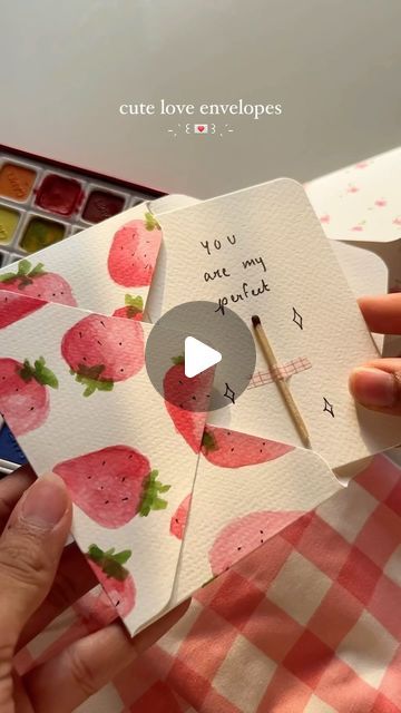 Vinita more on Instagram: "The cute message inside tho🤭🥹 Btw these are some freebies i added to a scrapbook order hehe:)  Cute live message envelopes diy letters aesthetic #watercolour#cute#envelope#diyenvelope#diyletter#reels#explore#explorepage" Letter Envelope Design Ideas, Diy Letter Envelope, Envelope Diy Aesthetic, How To Make Envelopes Aesthetic, Aesthetic Envelope Design, Creative Envelope Design Ideas, Creative Envelope Ideas, Letter Envelope Diy, Envelope Aesthetic