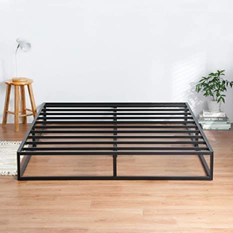 Platform Bed Frame Full, Bed Frame No Box Spring, Low Profile Bed Frame, California King Bed Frame, King Platform Bed Frame, Bed Frame Sizes, Queen Platform Bed Frame, Metal Platform Bed Frame, Steel Bed Frame