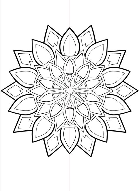 Mandala Tattoo Outline, Simple Mandala Tattoo Design Pattern, Dot Work Mandala Design, Mandala Outline Design, Mandala Tattoo Stencil Men, Mandala Outline, Mandala Tattoo Stencil, Dot Work Tattoo Design, Geometric Tattoo Outline