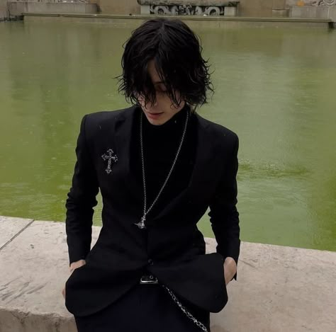 Guys Prom Outfit, Emo Prom, Goth Male, Heir Of Atticus, Gothic Outfit, Vampire Clothes, Goth Guys, Prom Outfits, Atticus