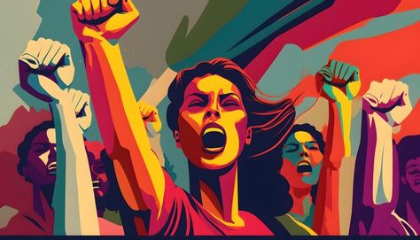 United and standing strong, vector illus... | Premium Photo #Freepik #photo #feminism #women-empowerment #woman-8-3 #women-equality Empowerment Of Women, Anti Vawc, Ragging Poster, Creative Posters On Women Empowerment, Woman Empowerment Poster, Women Empowerment Illustration, Women Empowerment Aesthetic, Strong Woman Art, Women Empowerment Poster