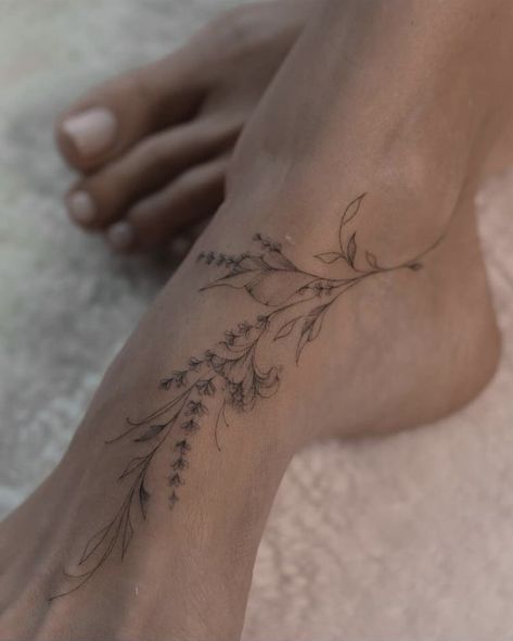 Anastasia Tattoo, Ankle Tattoos For Women, Anklet Tattoos, Mommy Tattoos, Foot Tattoos For Women, Petite Tattoos, Tasteful Tattoos, Small Hand Tattoos, Discreet Tattoos