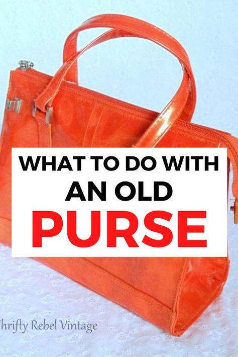 From trash to treasure see how you can reuse an old purse into a cute an cheap home decor idea. Repurposing items for DIY Home decor projects is the perfect way to decorate on a budget. #diy #repurpose #decor Repurpose Decor, Decorate On A Budget, Cheap Purses, Hometalk Diy, Retro Handbags, Purse Collection, How To Make Purses, Cool Clocks, Women Purse