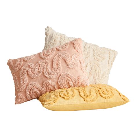 Featuring super-soft wave-shaped tufting and a plush removable insert, this lumbar throw pillow provides comfort and style in a variety of hues. A fun accent for couches, beds and your favorite armchair, this toss pillow makes a playful-yet-minimalist home decor statement and is easy to mix and match with a variety of throw pillows and textiles. Also could be used for lumbar pillow,home dÃ©cor,dÃ©cor,roll pillow,toss,throw pillow,accent pillow,cotton pillow,accessories,decor,living room,couch,ch Floor Candle Holders, Floor Candle, Flameless Led Candles, Decorative Spheres, Lumbar Pillows, Kitchen Mats Floor, Big Girl Rooms, Lumbar Throw Pillow, Toss Pillows