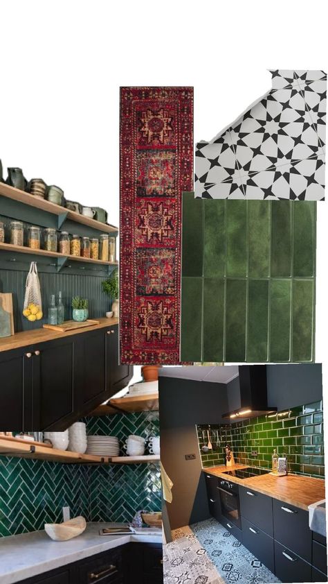 Green modern renter friendly kitchen Renter Friendly Cabinet Upgrades, Rent Friendly Wallpaper, Renter Kitchen Makeover, Rental Friendly Upgrades Kitchen, Renter Friendly Maximalism, Renter Friendly Countertop Upgrade, Kitchen Rental Makeover, Rental Kitchen Cabinets, Diy Renter Friendly Kitchen