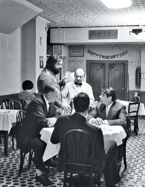 Al Lettieri #BOTD receiving direction from Francis Ford Coppola on the set of The Godfather (1972). Godfather Part 1, Mob Movies, The Godfather Part Iii, Francis Coppola, Sterling Hayden, Michael Corleone, Godfather Movie, The Godfather Part Ii, Francois Truffaut