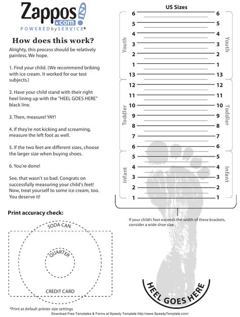 Zappos Kid Shoe Size Chart Download Printable PDF | Templateroller Kids Shoe Size Chart, Toddler Shoe Size Chart, Baby Shoe Size Chart, Shoe Chart, Shoe Size Chart Kids, Baby Printables, Toddler Size Chart, Chart For Kids, Baby Shoe Sizes