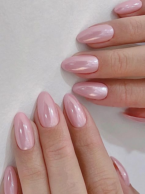 Pink Chrome Nails, Kutek Disney, Baby Rosa, Her Nails, Dots Nails, Pink Nail, Minimalist Nails, Dream Nails, Classy Nails