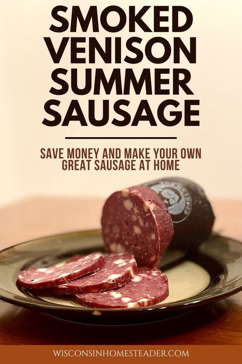 Venison Summer Sausage Recipe Smoked, Venison Summer Sausage, Venison Summer Sausage Recipe, Homemade Summer Sausage, Venison Jerky Recipe, Venison Sausage Recipes, Smoked Venison, Summer Sausage Recipes, Cured Meat Recipes