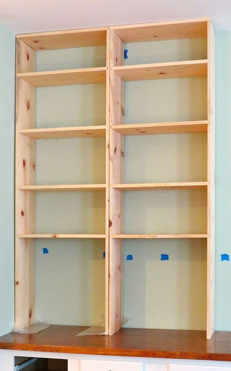 DIY Built-in Bookcases | Hometalk Build Bookshelf, Diy Bookshelf Ideas, Diy Shelves Ideas, Diy Kast, Diy Bookcase, Bookshelf Wood, Diy Bookshelf, Awesome Woodworking Ideas, Bookshelf Ideas