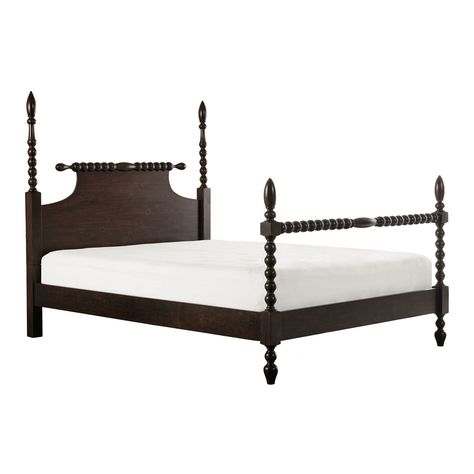 Morocco Brown Turned Post Bed - World Market Turned Post Bed, Poster Beds, Post Bed, Low Profile Bed, Brown Bed, Four Poster Bed, Traditional Bed, Four Poster, Poster Bed