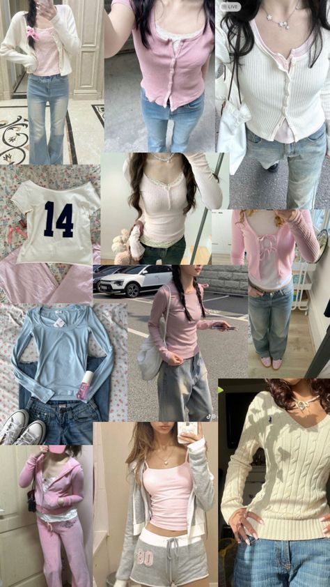 🎀 | 7-27-24 ~ #fashion #outfit #coquette #acubi #pink #baggy #jeans #fyp #backtoschool | Baggy Jeans Outfit Coquette, Acubi Coquette Fashion, Cute Outfits With Low Rise Jeans, Coquette Outfit For School, Coquette Outfits With Jeans, Pink Acubi Outfits, Baggy Coquette, Outfits With Low Rise Jeans, Pink Baggy Jeans