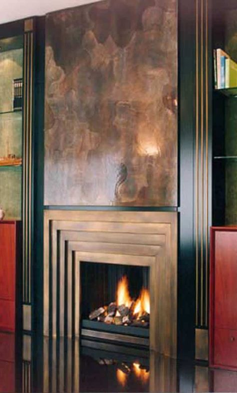 Art Deco Fireplace Surround, Deco Fireplace, Luxury Fireplace, Art Deco Fireplace, Fireplace Art, Gif Disney, Art Deco Interior Design, Custom Fireplace, Contemporary Fireplace