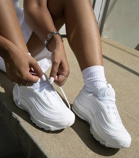 Nike Air Max 97 Outfit, Air Max 97 Outfit, Nike Air Max 97 Women, Air Max Outfit, White Air Max 97, Nike Air Max 97 White, Nike 97, Yeezy Boots, Nike Air Max Shoes