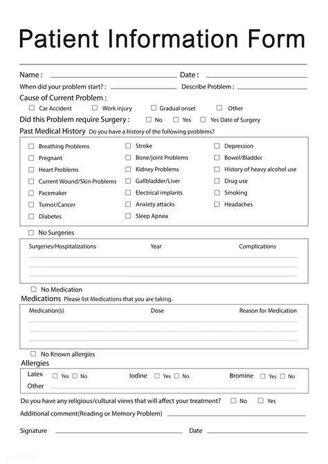 Medical Patient Report Form Record History Information Word | free image by rawpixel.com Medical Record Form, Patient Chart Template, Medical Report Sample, Medical Report Template, Patient Intake Form, Brain Tumour Fake Report, Medical Report Doctors, Medical Records Printable Free, Medical History Template