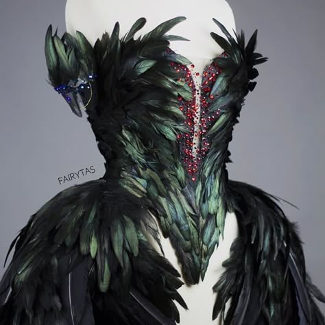 Feather Outfit, Black Swan Costume, Corset Fashion Outfits, Swan Dress, Feather Fashion, Corset Costumes, Corset Fashion, Fantasy Gowns, February 8