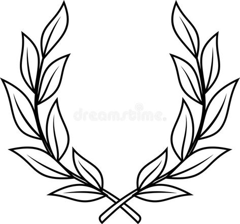 Laurel Tattoo, Laurel Wreath Tattoo, Olive Tattoo, Crest Tattoo, Wreath Tattoo, Money Tattoo, Muster Tattoos, Afrique Art, Flower Drawing Design