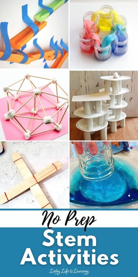 If you are searching for an easy and affordable homeschool activity for your kids at home, these no prep stem activities will surely keep them engaged and having fun while learning about science, technology, engineering and math without breaking the bank! No Prep Stem Activities, Easy Stem Activities Elementary, Slime Projects, Stem Engineering Activities, Steam Activities Elementary, Diy Mason Jar Ideas, Mason Jar Diy Projects, Mason Jar Ideas, Kids Stem Activities