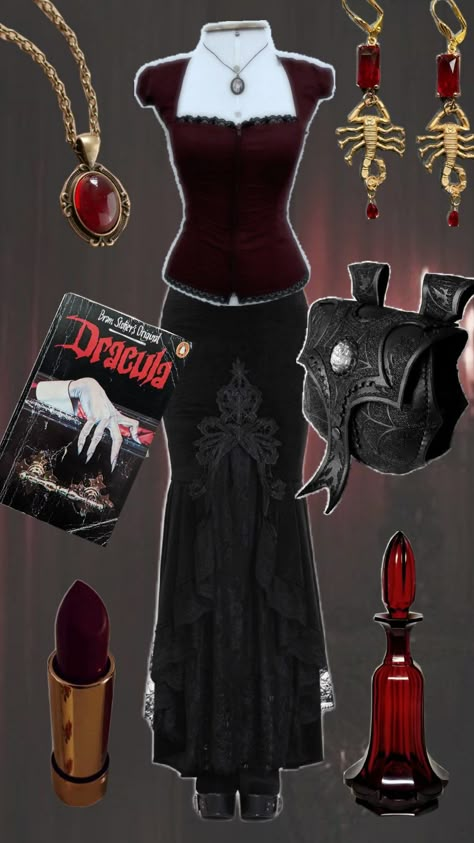 Vampire Outfit Inspo🩸#vampire #vampireaesthetic #vampireoutfit #outfit Romantic Goth Outfits, Vampire Outfits, Vampire Outfit, Goth Outfit Inspo, Vampire Vibes, Goth Fits, Goth Outfit Ideas, Vampire Clothes, Vampire Aesthetic