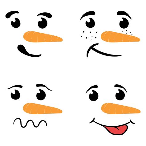 Snow Man Faces Template, Snow Men Faces, Snow Man Faces To Paint, Snowman Faces Patterns Free Printable, Glamping Christmas, Printable Snowman Faces, Funny Snowmen, Diy Schneemann, Snowman Soup