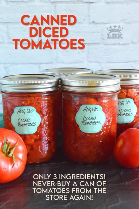 Preserved Tomatoes, Canned Tomato Recipes, Recipes With Diced Tomatoes, Canned Diced Tomatoes, Zucchini Pickles, Can Diced Tomatoes, Home Canning Recipes, Canning Diced Tomatoes, Canned Tomatoes