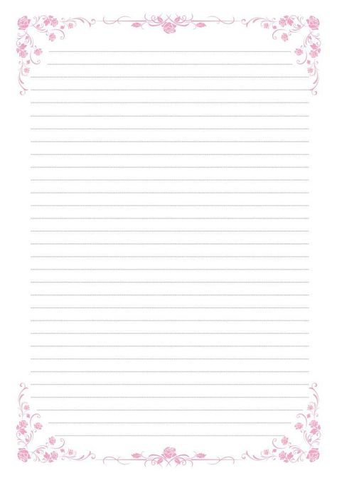 Letter Printables Aesthetic, Aesthetic Writing Template, Lined Paper Aesthetic, Cute Letter Paper, Free Printable Stationery Paper, Notebook Paper Template, Writing Paper Template, Stationary Printable, Printable Lined Paper