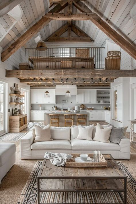 Country Home Barndominium, Interior Design Country Modern, Country Interior Design Farmhouse Style, Barniminium Homes Rustic, Inside Barndominium Ideas, Country Style House Decor, Boho Barndominium, Rustic Chic House, Rustic Barndominium Interior