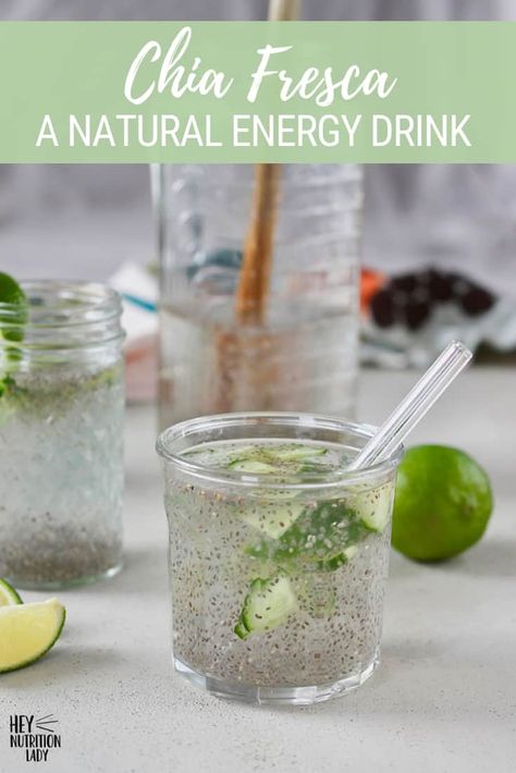 Learn how to make Chia Fresca at home! This quick and easy recipe is the perfect healthy hydration drink. Made with just chia seeds, lime juice, honey, and a pinch of salt, it's a natural energy drink you can pull off in a matter of minutes. #chia #chiafresca #healthy #hydration #energydrink #electrolytes #water #lime #chiaseeds #recipe Chia Seed Drink Recipes, Chia Fresca, Chia Drink, Summer Exercise, Chia Seed Drinks, Chia Seed Water, Hydration Drink, Natural Energy Drinks, Chia Recipe