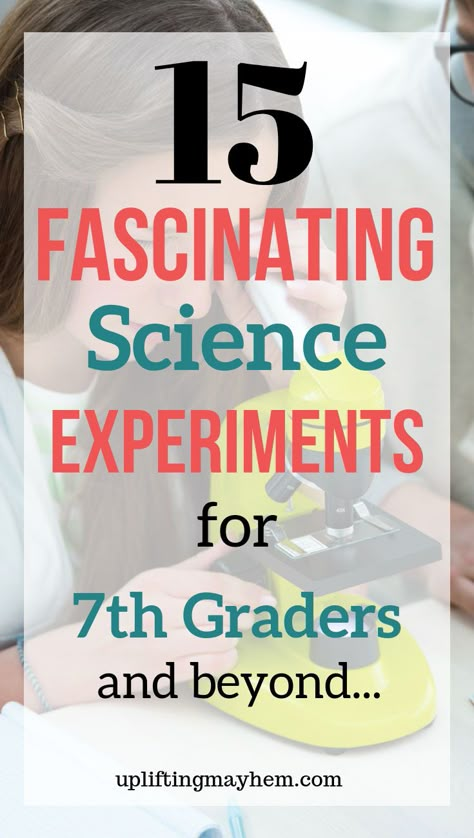 7th Grade Science Projects, Middle School Science Fair Projects, Life Science Experiments, Science Fair Experiments, Science Projects For Middle School, School Science Experiments, School Science Projects, Science Fair Ideas, Middle School Science Experiments