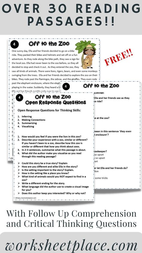 free reading comprehension passages. 3rd Grade Reading Fluency Passages Free, 4th Grade Reading Activities, 4th Grade Reading Comprehension Passages, Third Grade Reading Passages, Reading Comprehension Passages Free, 5th Grade Reading Comprehension Passages, 4th Grade Reading Comprehension, Free Reading Passages, 4th Grade Reading Worksheets