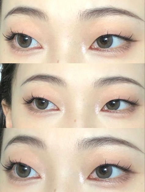 Asian Makeup Monolid, Pretty Makeup Tutorial, Eye Makeup Hacks, Korean Makeup Trends, Eye Aesthetic, Monolid Eye Makeup, Monolid Eyes, Monolid Makeup, Soft Eye Makeup