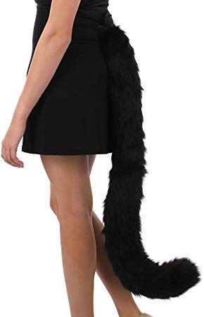 Black Cat Tail Costume, Cat Tail Costume, Fur Table, Geek Costume, Black Cat Costumes, Womens Black Jumpsuit, California Costumes, Cat Costume, Cat Tail