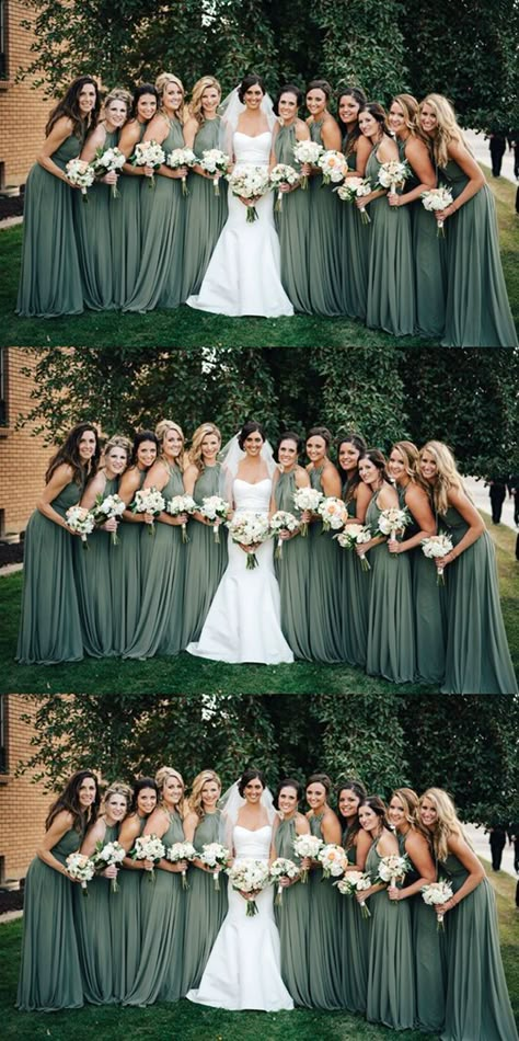 Bridal Background, Sage Green Wedding Dress, Sage Green Bridesmaid Dresses, Sage Green Wedding Theme, Sage Green Bridesmaid, Fall Wedding Bridesmaids, Dark Green Bridesmaid Dress, Sage Bridesmaid Dresses, Green Wedding Dresses