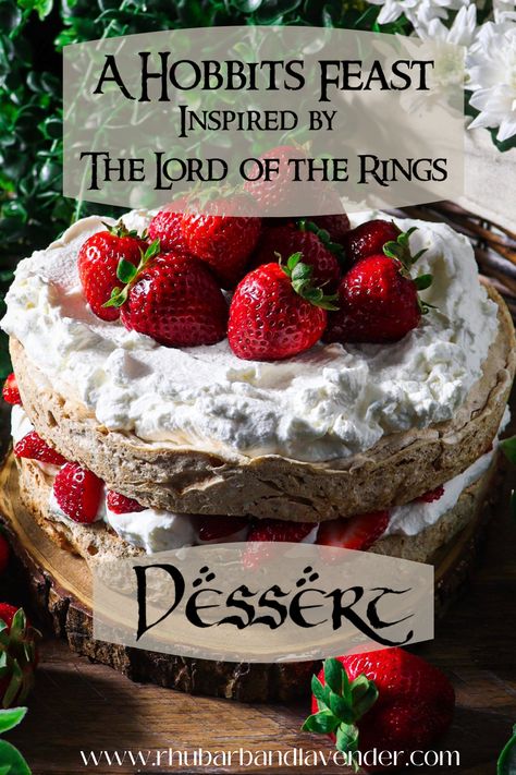 Hobbit Dessert Recipes, Lord Of The Rings Dessert Recipes, Hazelnut Meringue Cake, Lotr Desserts, Lord Of The Rings Desserts, Hobbit Desserts, Hobbit Tea Party, Lord Of The Rings Party Food, Hobbit Food Recipes