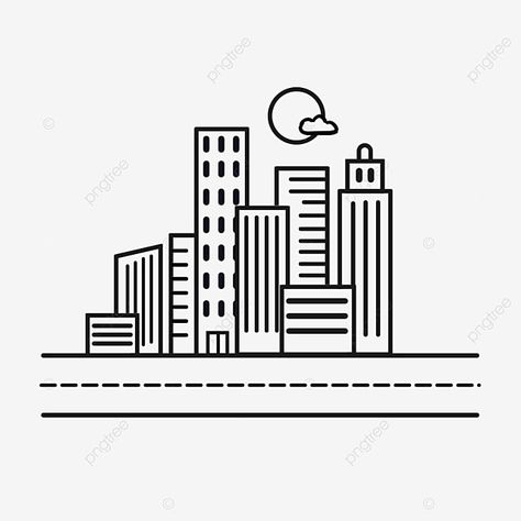 City Simple Drawing, City Buildings Drawing Simple, Buildings Aesthetic Drawing, Cute Buildings Drawing, City Easy Drawing, How To Draw City, Cartoon Buildings City, Buildings Drawing Simple, Easy Building Drawings