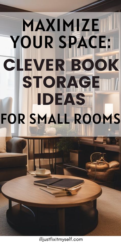 A stylish small space with a ladder shelf filled with books and decor, exemplifying innovative ways to store books in limited areas. Organise Books Storage Solutions, Book Storage For Small Rooms, Book Sorting Ideas, Short Built In Bookcase, Teen Book Storage, Bookcase Small Living Room, Hide Books On Bookshelf, Living Room Book Storage, Book Storing Ideas