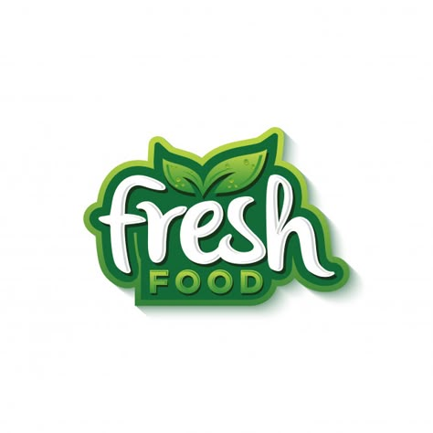 Fresh food typography logo design premium vector Vector | Premium Download Fresh Logo Typography, Fresh Logo Design, Food Typography, Food Logo Design Inspiration, Typography Logo Design, Fresh Logo, Fruit Logo, Typographic Logo Design, Food Logo Design