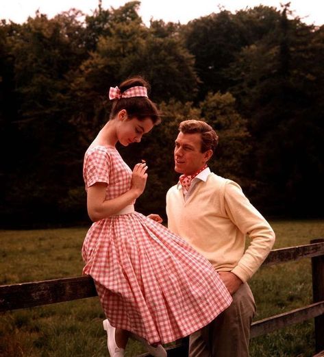 Velvet Coke™ on Instagram: “A couple in the English countryside, 1960 from a vintage magazine.” 1950s Aesthetic, 50s Aesthetic, Pink Gingham Dress, Vintage Couples, Vintage Photoshoot, Design Moda, Look Retro, Vintage Romance, 1950s Style